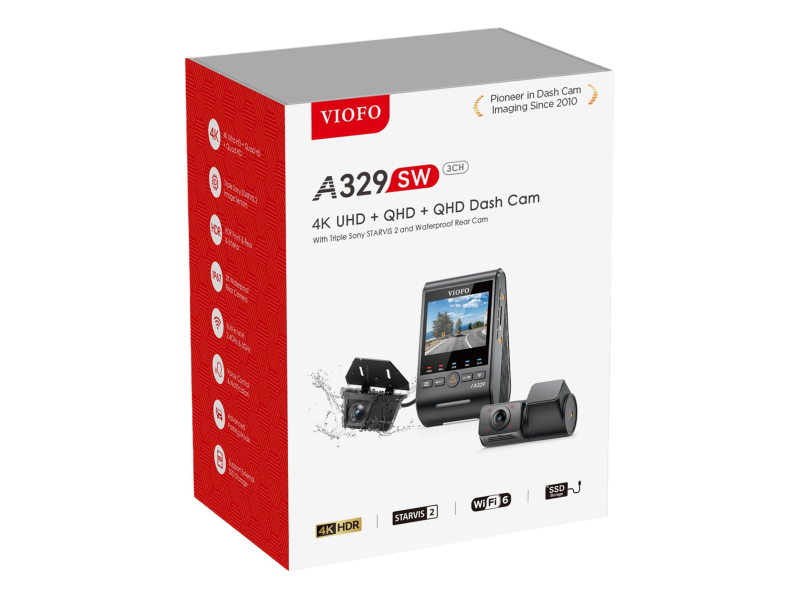 Viofo Fahrtaufzeichnungsgerät A329SW 3CH GPS