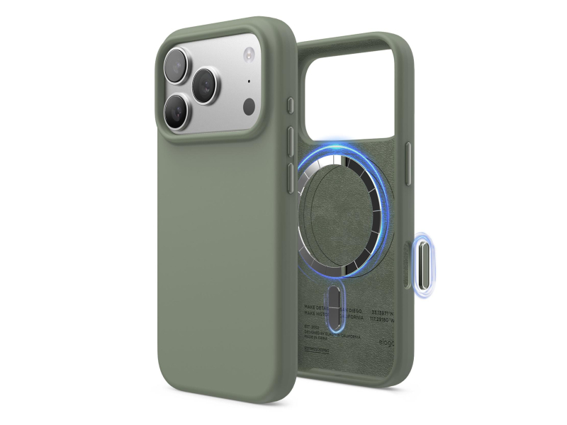 Etui / Hülle für Smartphone Elago Magsafe Silicon Case für iPhone 17 PRO Khaki Green