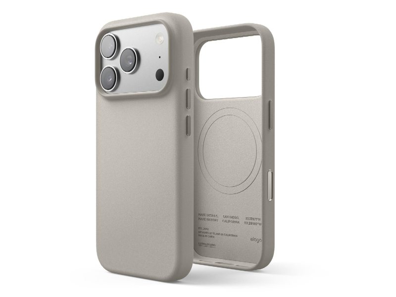 Etui / Hülle für Smartphone Elago MagSafe Leather Case für iPhone 17 PRO Light Gray