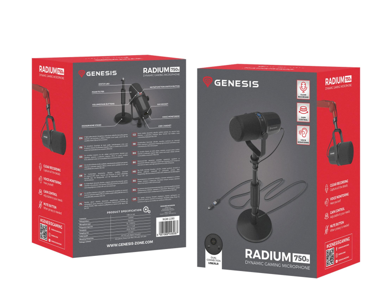 Genesis RADIUM 750D STUDIOMIKROFON USB/XLR STATIVE