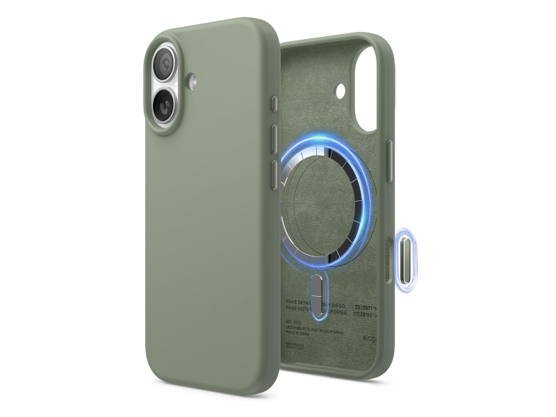 Etui / Hülle für Smartphone Elago Magsafe Silicon Case für iPhone 17 Khaki Green