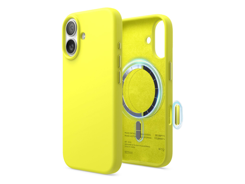 Elago Magsafe Silikonhülle für iPhone 17 Neon Gelb