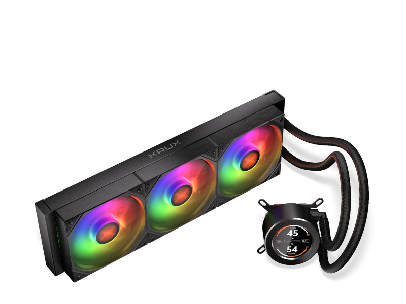 KRUX HydroGlance 360 ARGB LCD 3x120mm