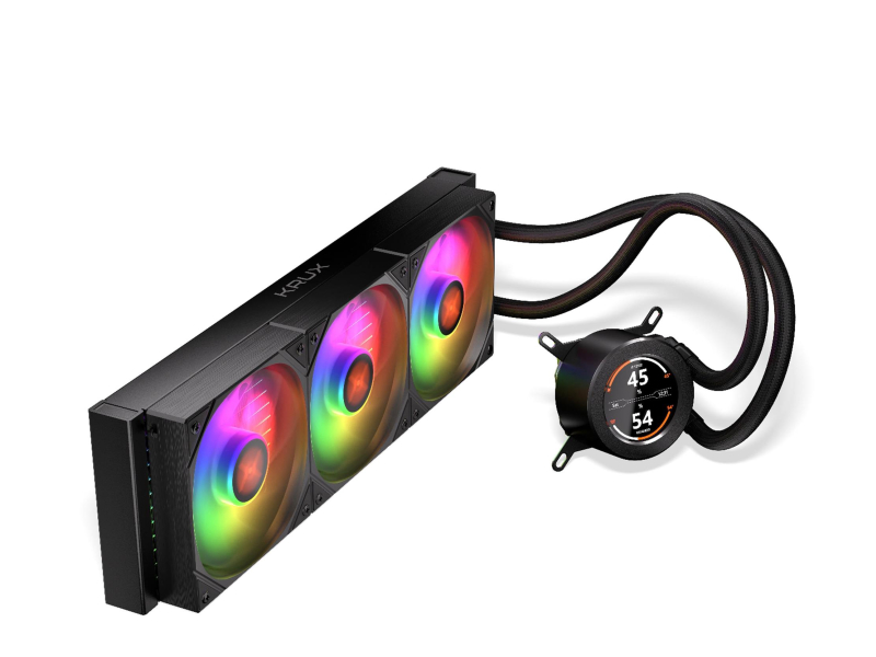 KRUX HydroGlance 360 ARGB LCD 3x120mm