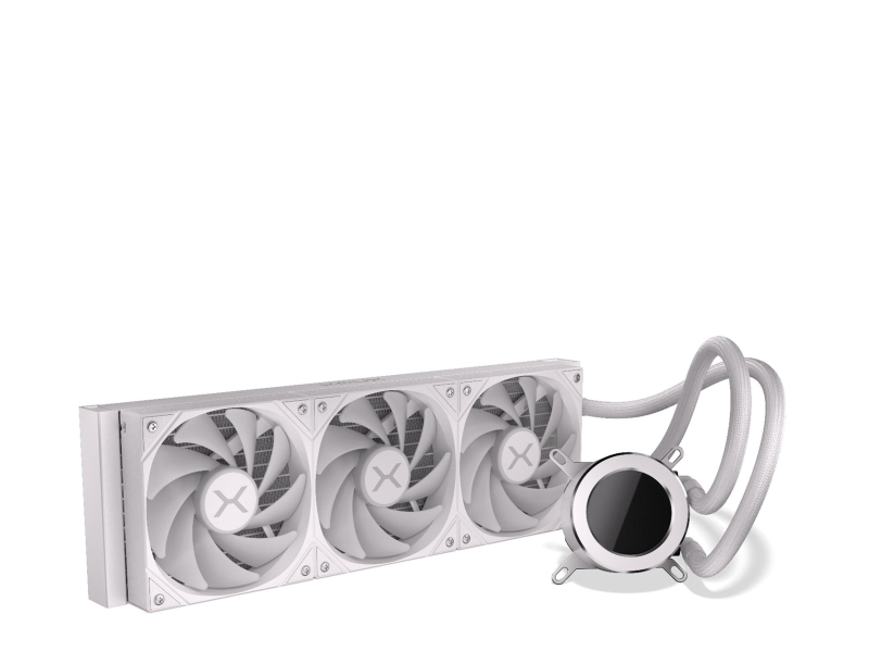 KRUX HydroGlance 360 ARGB LCD Weiß 3x120mm