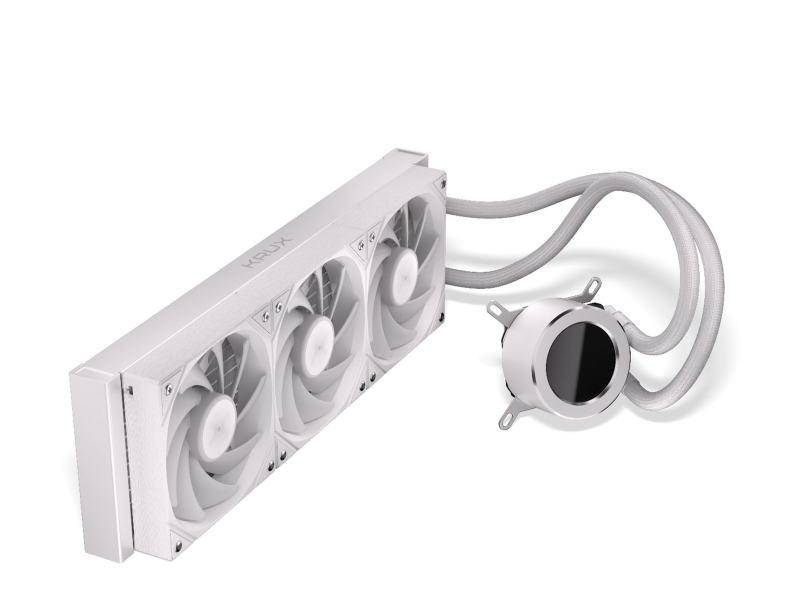 KRUX HydroGlance 360 ARGB LCD Weiß 3x120mm