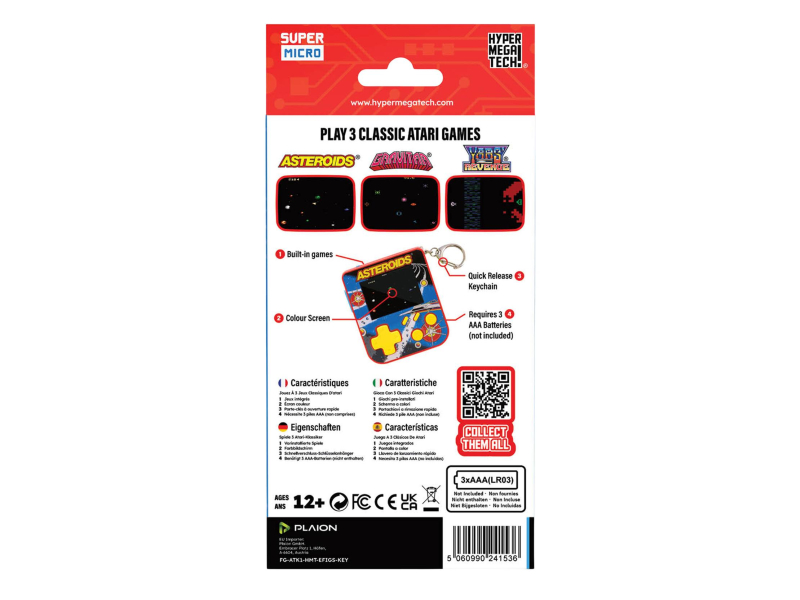 Konsolen Retro Evercade Super Micro - Asteroids Schlüsselanhänger Gamer