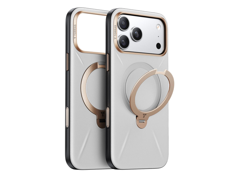 TORRAS QPRO Leather für iPhone 17 Pro (Perlgrau)