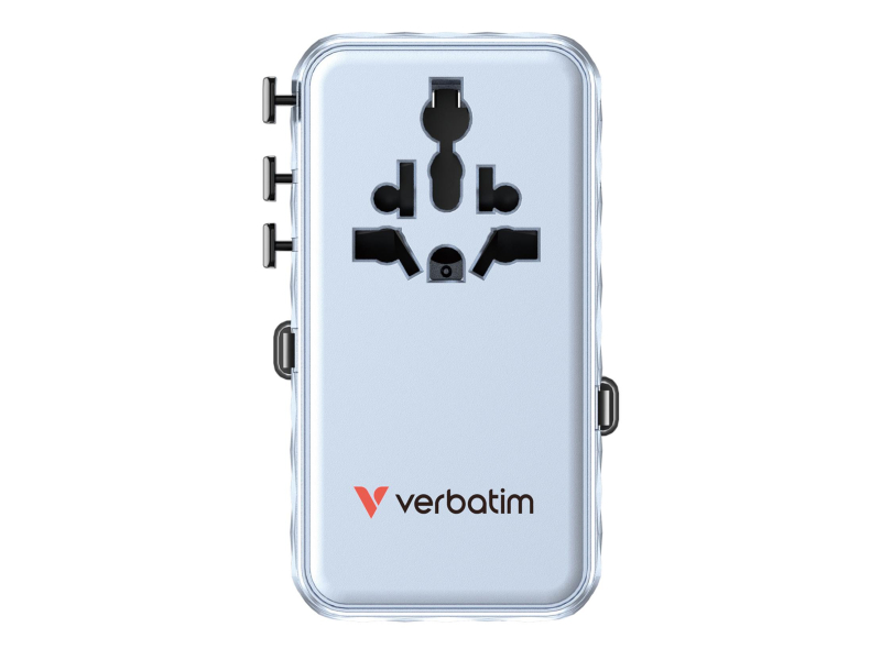 Verbatim Charge ’n’ Travel 70W 2C ausziehbarer Universaladapter Blau