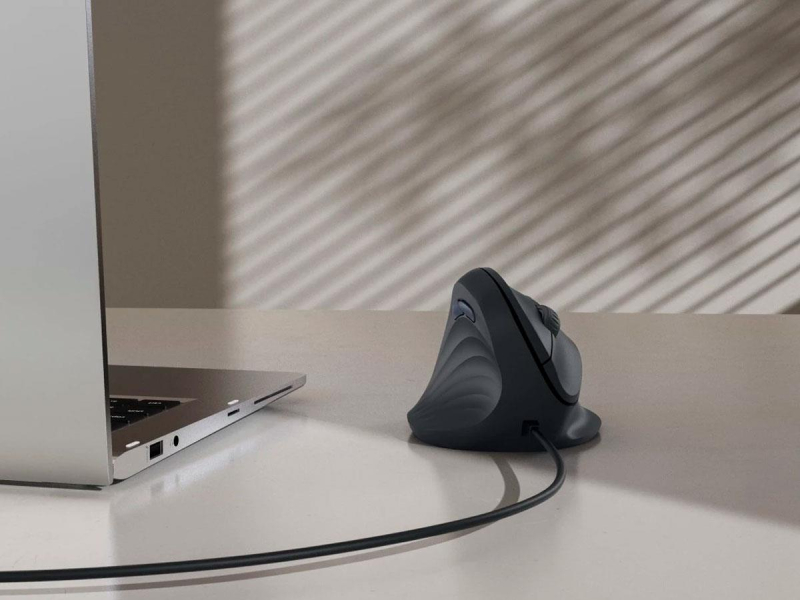 Hama Ergonomische Kabelmaus ECM-500 für Linkshänder