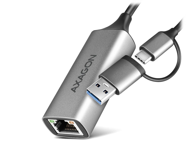 Axagon ADE-TXCA USB-C + USB-A Gigabit-Ethernet-Adapter