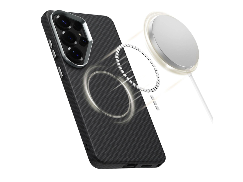 Tech-Protect Ion Carbon Magsafe Galaxy S26 Ultra Schwarz/Silber