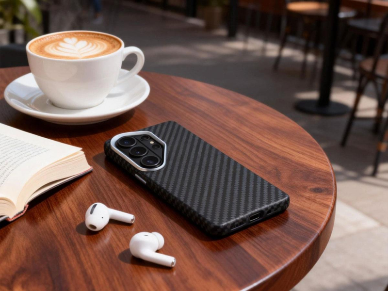 Tech-Protect Ion Carbon Magsafe Galaxy S26 Ultra Schwarz/Silber