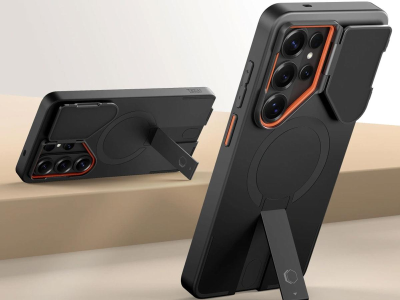 Tech-Protect Kevlar Aura Magsafe Galaxy S26 Schwarz/Orange