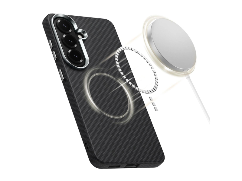 Tech-Protect Ion Carbon Magsafe Galaxy S26 Schwarz/Silber