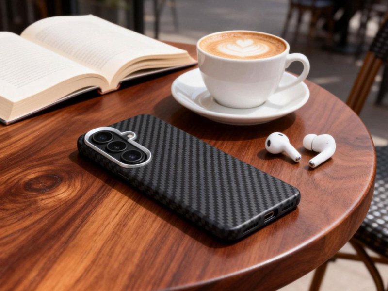 Tech-Protect Ion Carbon Magsafe Galaxy S26 Schwarz/Silber