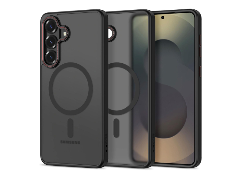 Tech-Protect Magcam Magsafe Galaxy S26 Matteschwarz/Rot