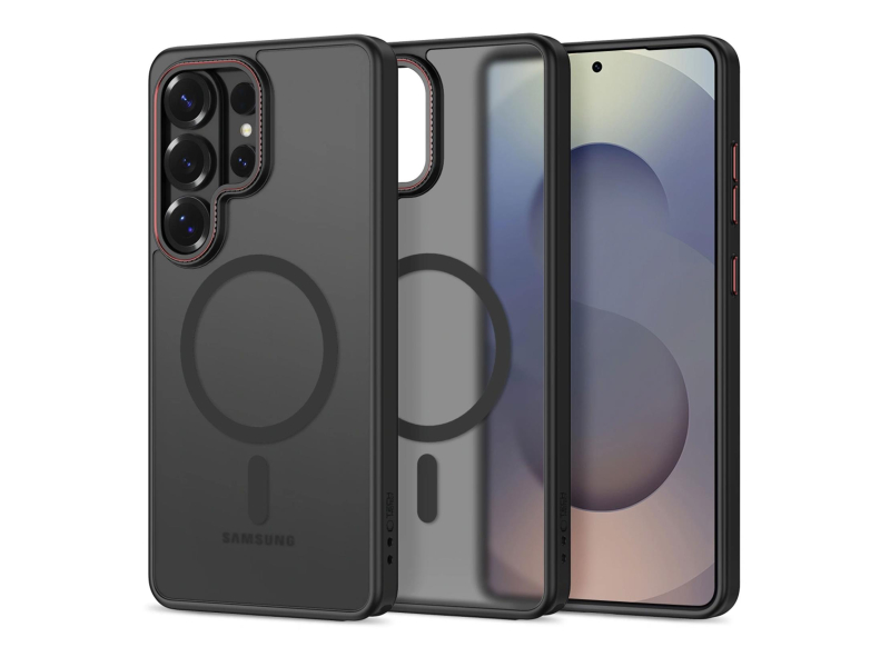 Tech-Protect Magcam Magsafe Galaxy S26 Ultra Matt Schwarz/Rot