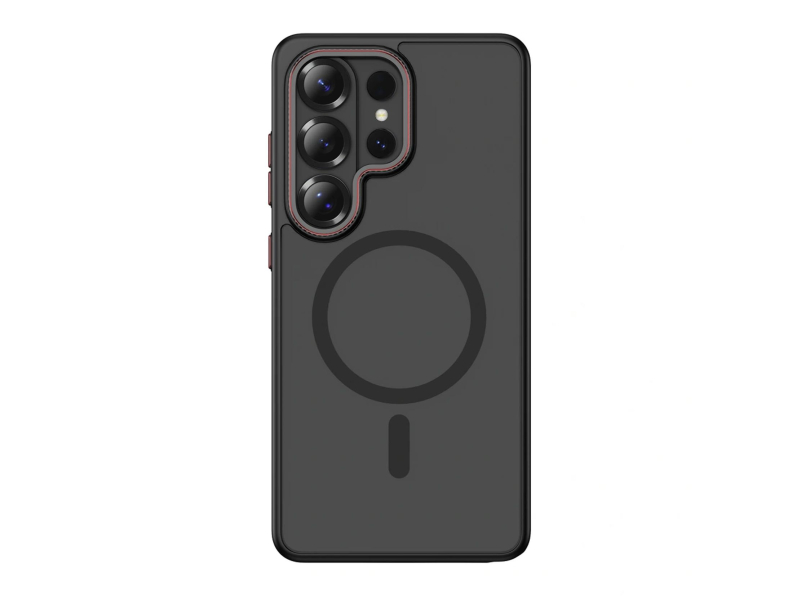 Tech-Protect Magcam Magsafe Galaxy S26 Ultra Matt Schwarz/Rot