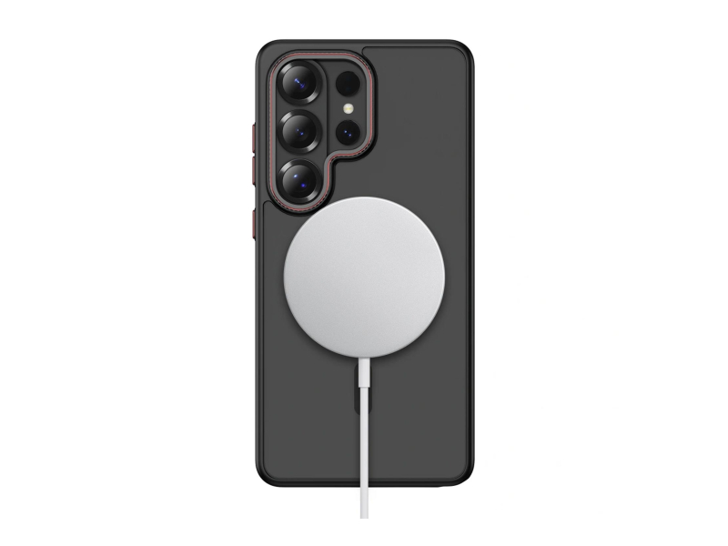 Tech-Protect Magcam Magsafe Galaxy S26 Ultra Matt Schwarz/Rot