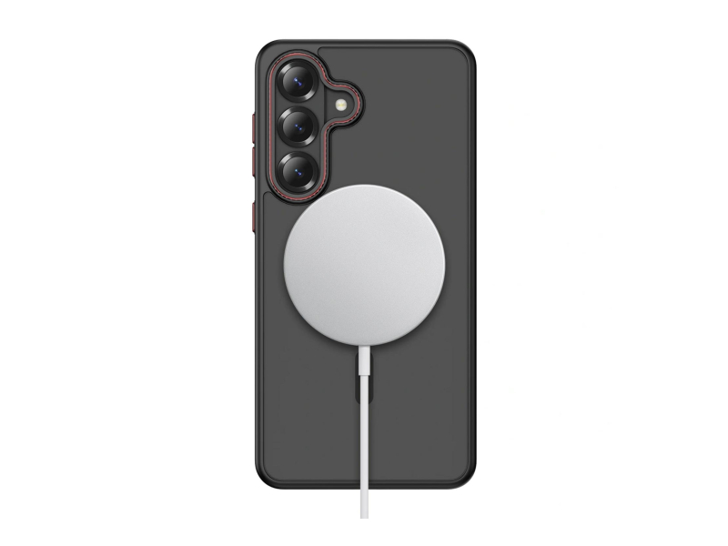 Tech-Protect Magcam Magsafe Galaxy S26+ Plus Matteschwarz/Rot
