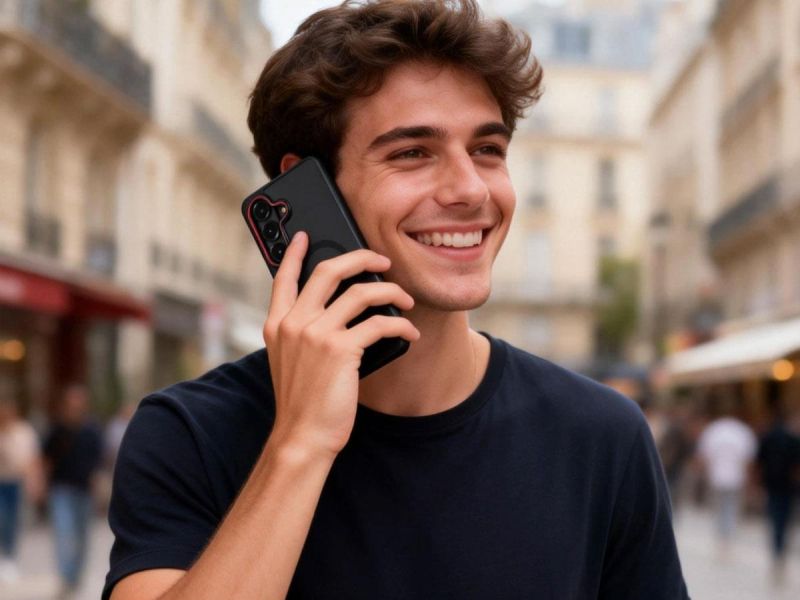 Tech-Protect Magcam Magsafe Galaxy S26+ Plus Matteschwarz/Rot