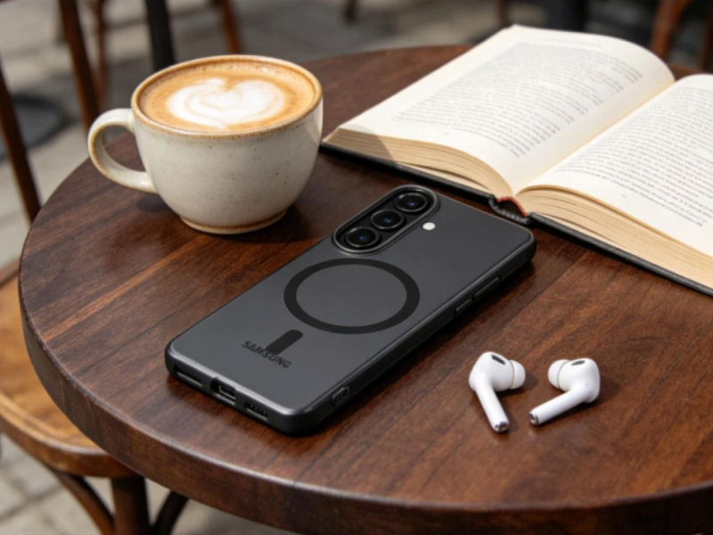 Tech-Protect Magslim Magsafe Galaxy S26 Matt/Schwarz