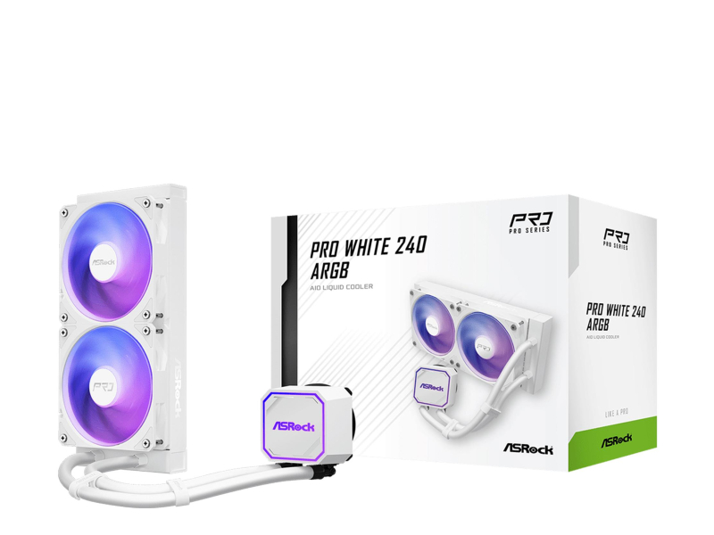 ASRock Pro White 240 ARGB 2x120mm
