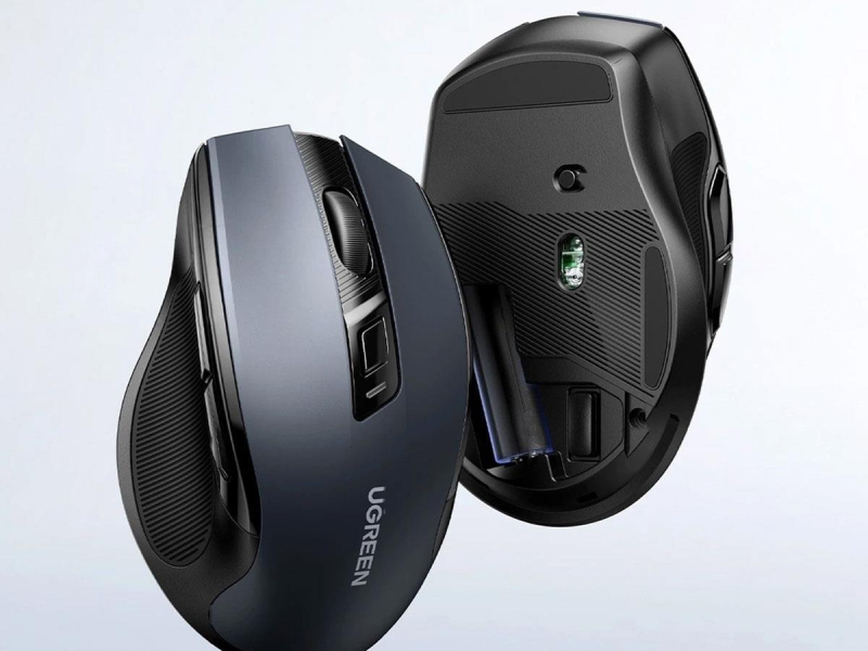 UGREEN Kabellose Maus 2,4 GHz + Bluetooth 5.0 Schwarz