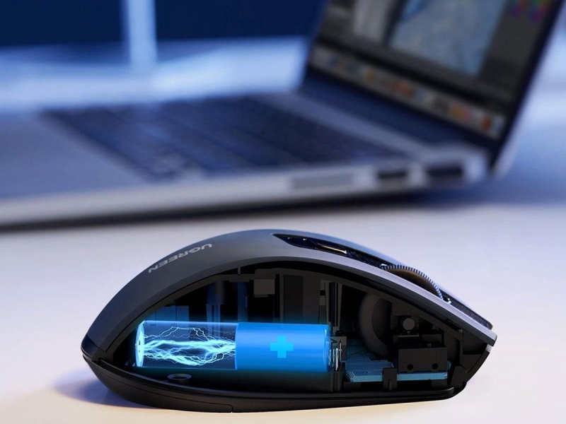 UGREEN Kabellose Maus 2,4 GHz + Bluetooth 5.0 Schwarz