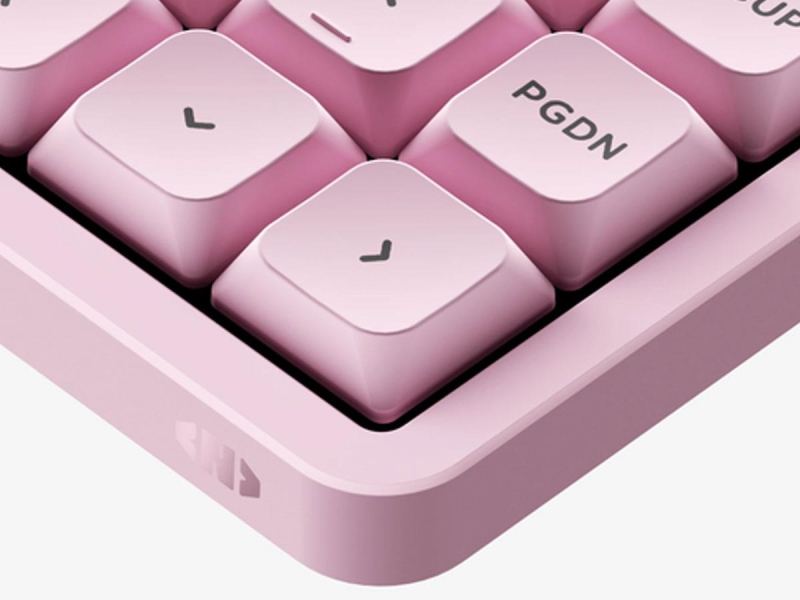 NuPhy Node 75 Low / Light Pink / Red nano