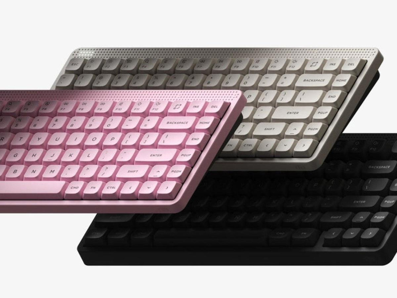 NuPhy Node 75 Low / Light Pink / Red nano