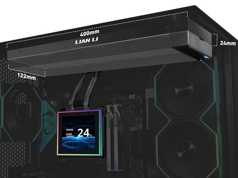 Lian Li HydroShift II LCD-S 360N RGB LCD Lüfterlos Schwarz 360mm