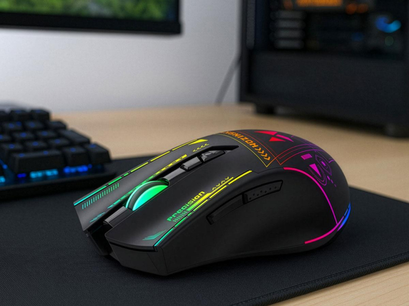 Wozinsky Kabellose Gaming-Maus optisch 3200 DPI RGB WMGB-3200