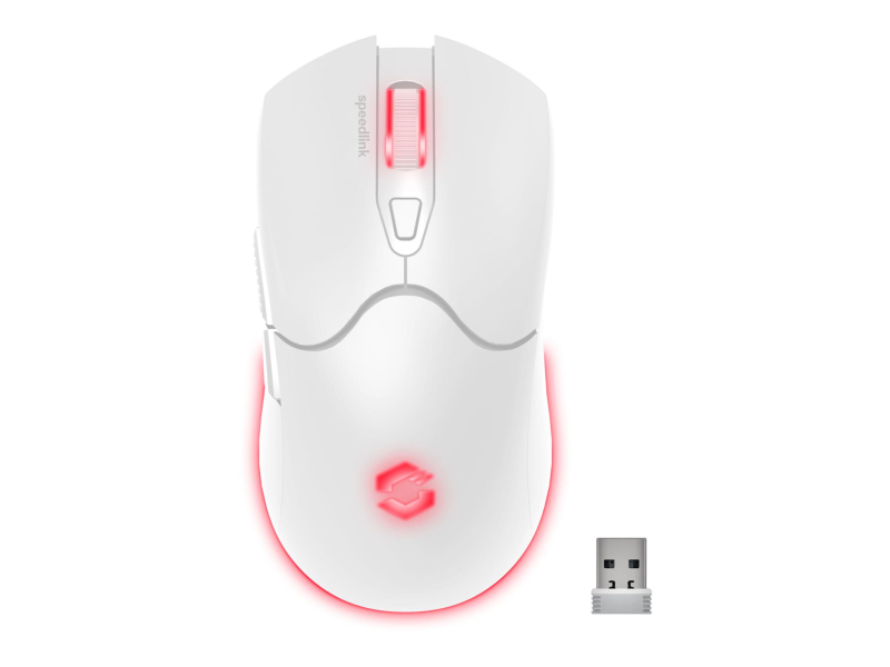 SpeedLink VELOX Wiederaufladbare RGB Gaming-Maus Kabellos weiß