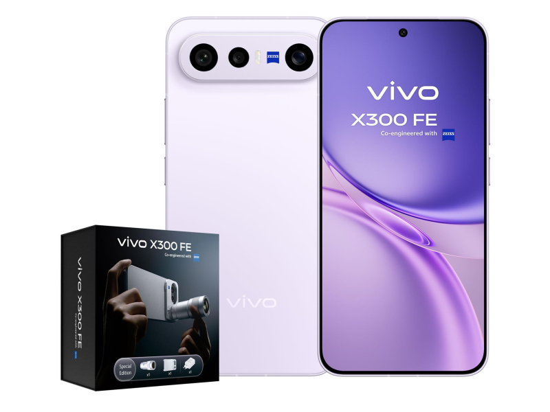 vivo X300 FE 5G 12/512GB 120Hz Lila BOX Fotografie-Set