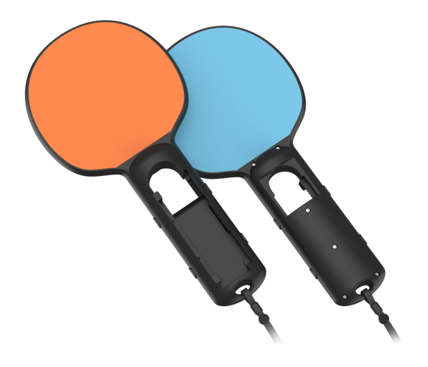 YAXO Joy-Con Halter SET Tennis für NS/NS2 Inferno Orange&Hydro