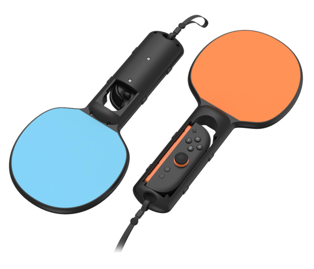 YAXO Joy-Con Halter SET Tennis für NS/NS2 Inferno Orange&Hydro