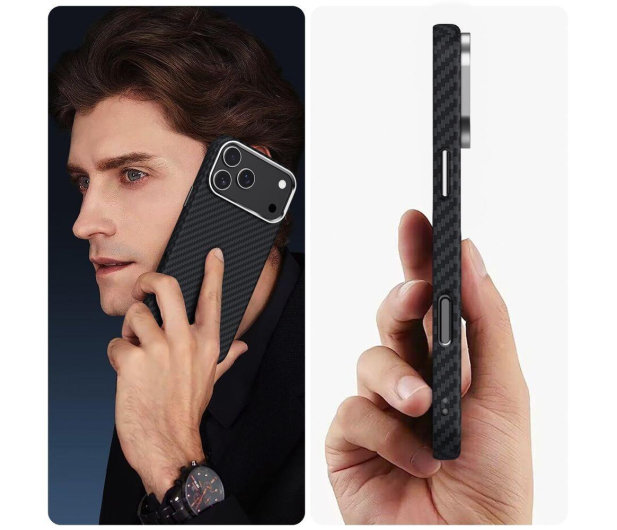 Tech-Protect Ion Carbon Magsafe für iPhone 17 Pro Schwarz/Silber